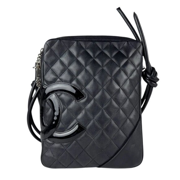 CHANEL Cambon Shoulder Bag Black Lambskin - Picture 1 of 13